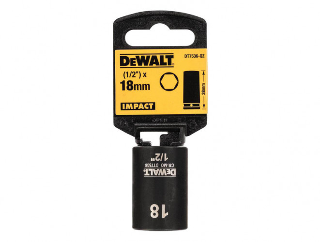 Головка торцевая ударная короткая IMPACT DeWALT DT7536