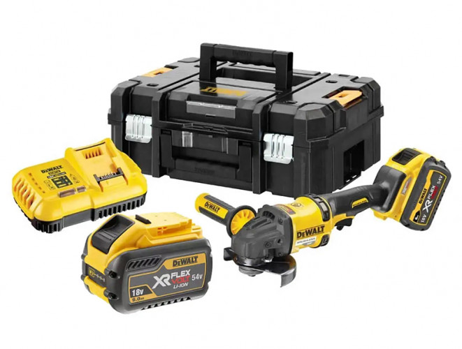 Аккумуляторная болгарка DeWALT DCG418X2