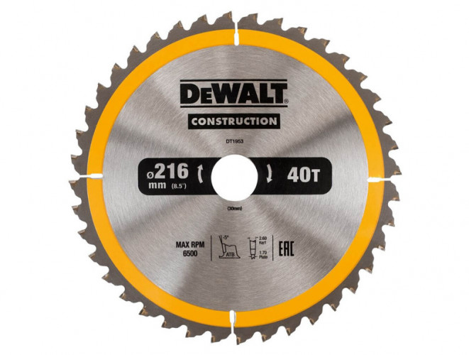 Пильный диск Construction DeWALT DT1953