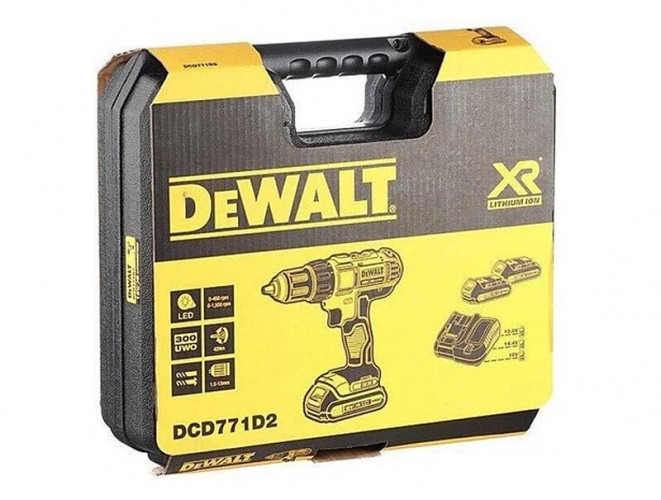 Аккумуляторная дрель-шуруповерт DeWALT DCD771D2